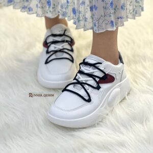 کتونی لژدار فانتزی سفید سرمه‌ای مستر کوالیتی چین