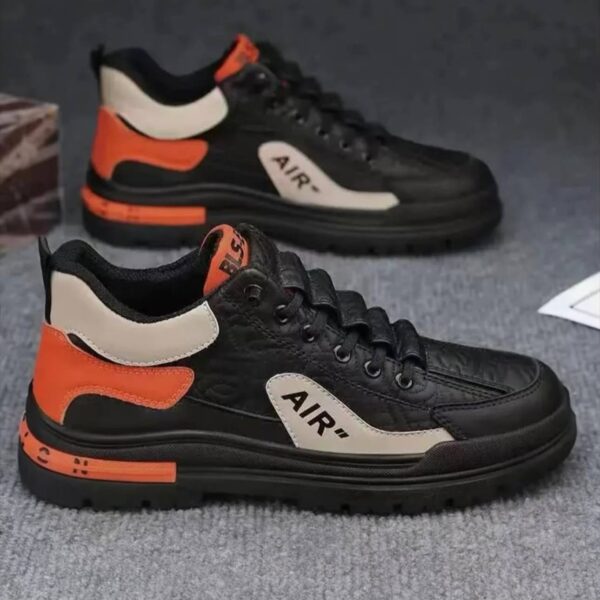 photo_4_2026-07-21_21-53-11 کتونی لژدار طبی مردانه ضد آب مشکی Men’s Waterproof Platform Orthopedic Sneakers Black