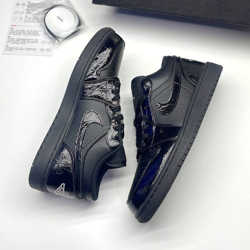 photo_5_2025-06-07_03-45-22-500x500-1 کفش نایک ایر جردن وان لو پتنت الفنت بلک Nike Air Jordan 1 Low Patent Elephant Black