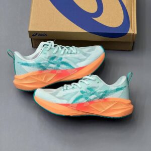کفش اسیکس نووا بلاست ۵ فیروزه‌ای نارنجی Asics Novablast 5 Turquoise Orange