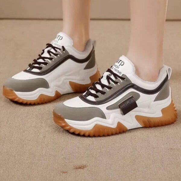 photo_6_2026-07-23_22-03-08 کتونی لژدار زنانه قهوهای فشن Women’s Brown Platform Fashion Sneakers