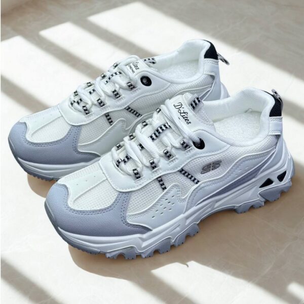 photo_7_2026-07-29_01-05-15 کتونی اسکیچرز لژدار سفید طوسی Skechers Platform White Gray Sneakers