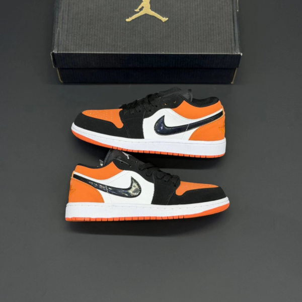 pj87cpsn کفش نایک ایر جردن وان لو نارنجی Nike Air Jordan 1 Low Orange