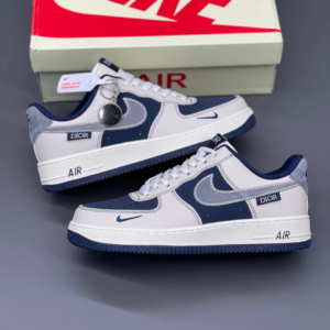 کفش اسپرت نایک ایرفورس وان دیور سرمه‌ای Nike Air Force 1 Dior Navy