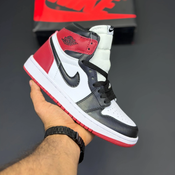کفش نایک ایر جردن وان ساقدار رترو مشکی قرمز Nike Air Jordan 1 Retro High Black Red