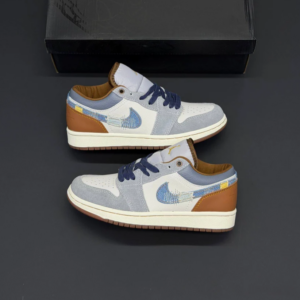 کفش نایک ایر جردن وان لو SE ری‌پیرد دنیم اسووش Nike Air Jordan 1 Low SE Repaired Denim Swoosh