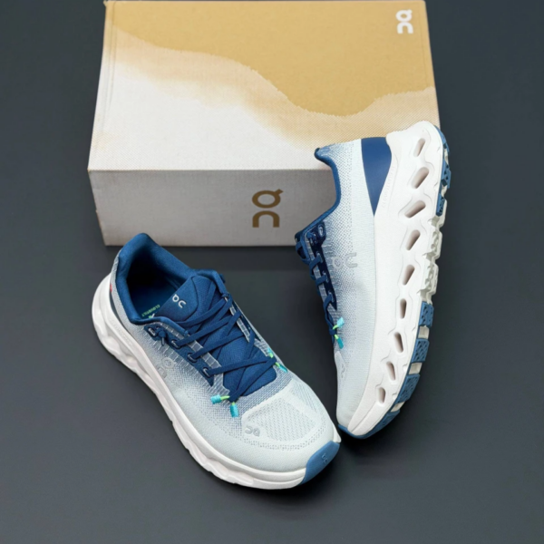کفش آن رانینگ QC Cloudtilt سفید آبی On Running QC Cloudtilt White Blue