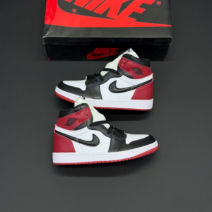 کفش نایک ایر جردن وان ساقدار رترو مشکی قرمز Nike Air Jordan 1 Retro High Black Red