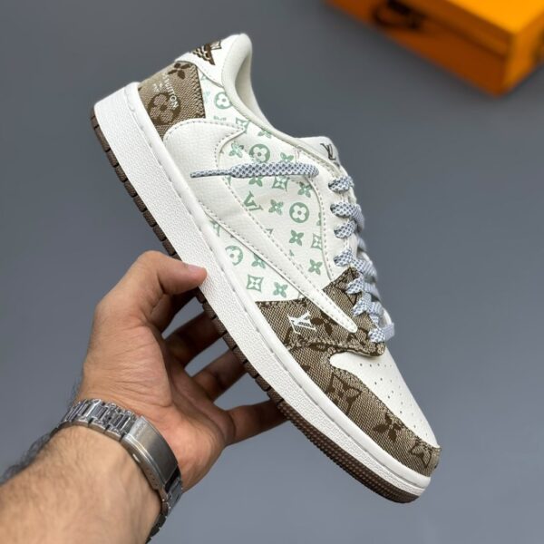 19433340 جردن وان لویی ویتون Air Jordan 1 Low Travis Scott Louis Vuitton Monogram Brown
