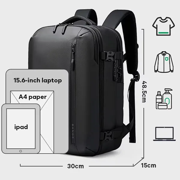 کیف کوله پشتی مسافرتی بنج 7876 مشکی