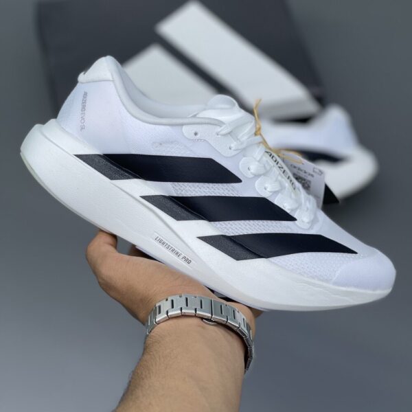 کفش آدیداس آدیزیرو سفید مشکی Adidas Adizero White Black