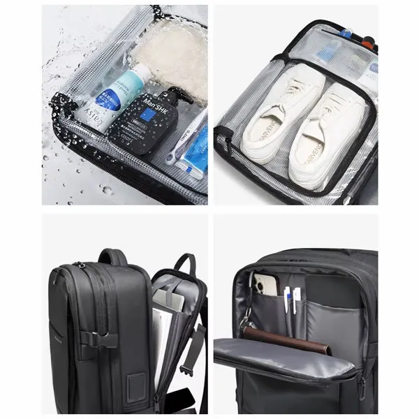 bange-3028-1-backpack کوله پشتی مسافرتی وکیوم دار پمپ سرخود بنج 3028-1 مشکی
