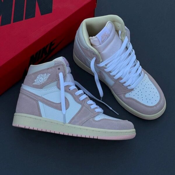 converted-2 کفش نایک ایر جردن وان ساقدار واشد صورتی Nike Air Jordan 1 High Washed Pink