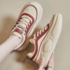 کتونی اسپرت لژدار خاص زنانه کرم قرمز Women’s Premium Platform Cream Red Sneakers