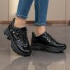 photo_1_2026-08-13_01-41-46-1 کتونی اسپرت لژدار فول مشکی ورنی Women’s Platform Full Black Patent Sneakers