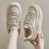 کتونی اسپرت لژدار ترند زنانه کرم Women’s Trend Platform Cream Sneakers