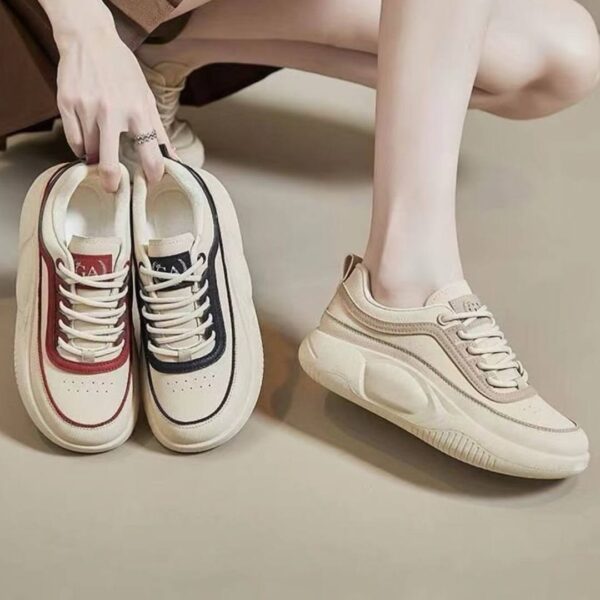 کتونی اسپرت لژدار ترند زنانه کرم Women’s Trend Platform Cream Sneakers