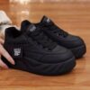کتونی لژدار فشن زنانه مدل لاو مشکی Women’s Love Platform Fashion Black Sneakers