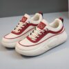 کتونی اسپرت لژدار خاص زنانه کرم قرمز Women’s Premium Platform Cream Red Sneakers